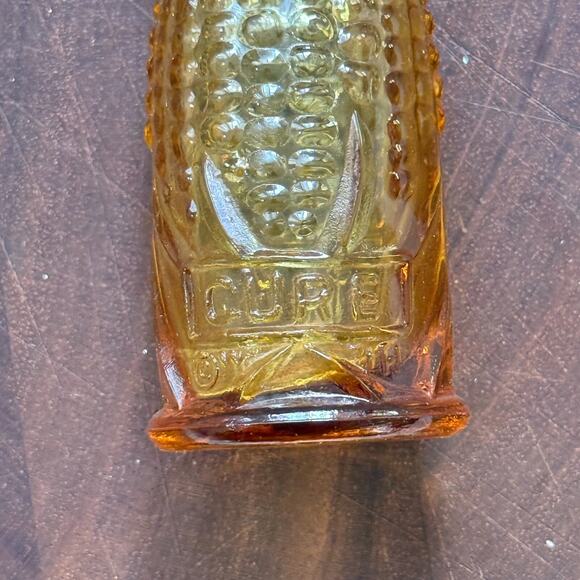 Amber Miniature Bottles Wheaton Glass Set of 2 Corn Cure / Cape May Bitters - Picture 5 of 9